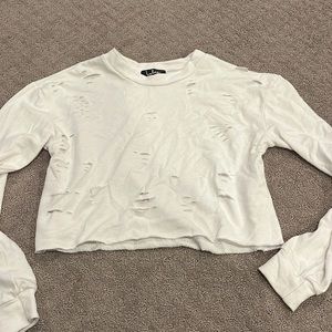 Distressed sweatshirt